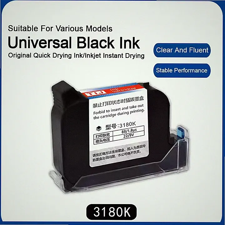 3pcs inkjet printer universal black ink cartridge with strong and clear adhesion